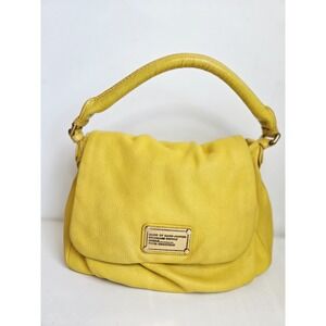 MARC by MARC JACOBS Classic Q Lil Ukita Leather Hobo Bag in Yellow Flap Shoulder